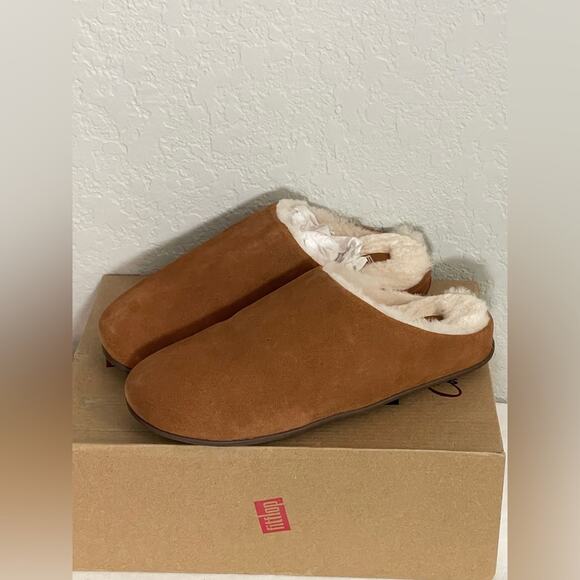FitFlop Chrissie Shearling Women’s Size 7 Tumbled Tan - Picture 3 of 8